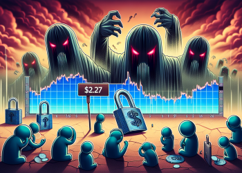 Professional AI-generated editorial image: SUI Token Plunges to $2.27 as November Supply…